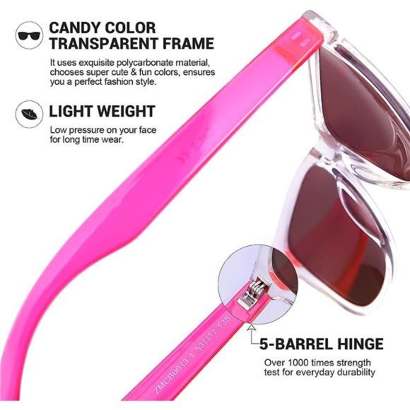 Women\'s Classic Square Frame UV400 Mirrored Lens Sunglasses